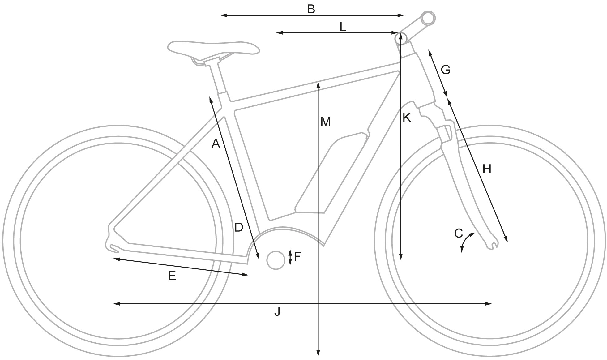 Kieler Manufaktur - E-Bike Diamant Geometrie